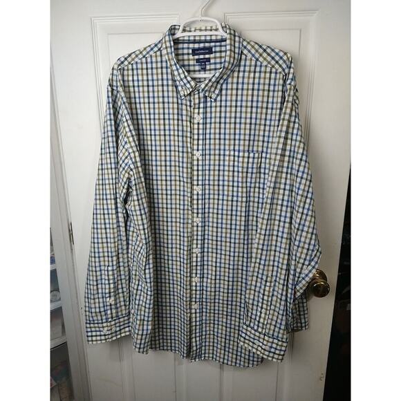 Croft & Barrow Men's XXL Shirt Collared Button Front Plaid Long Sleeve... - Picture 1 of 9